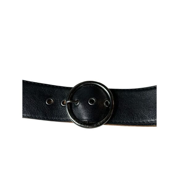 Michael Kors Black Wide Waist Belt Size S - Picture 3 of 8